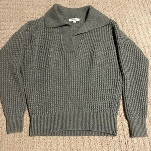 Madewell Women’s Collared Grey Sweater, XS